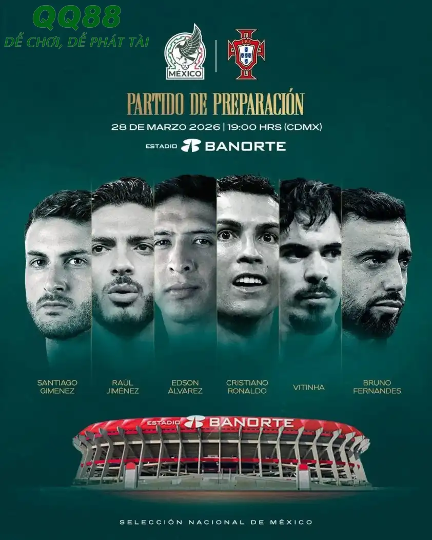 Bồ Đào Nha của Cristiano Ronaldo chốt lịch đá giao hữu với Mexico vào tháng 3 (Ảnh: Selección Nacional).