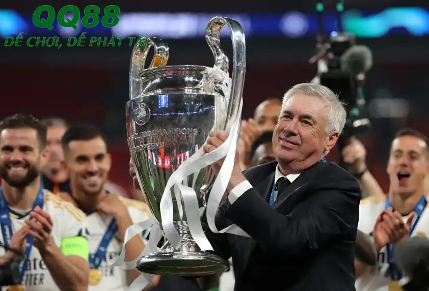 Carlo Ancelotti là HLV giàu thành tích nhất tại đấu trường UEFA Champions League